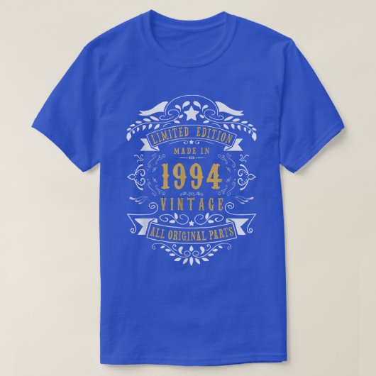 28歳、28歳の誕生日が1994年に生まれメンWで製作される Tシャツ (デザイン正面)