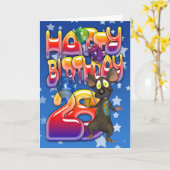 28番目の誕生日カード、ハッピーバースデー カード (黄色い花)