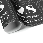 28番目の誕生日-インスパイアアールデコ検索"28",名前 ラッピングペーパー (ロールコーナー)