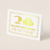 28番目の誕生日、名前+アールデコインスパイア「28」の外観 箔カード (正面)
