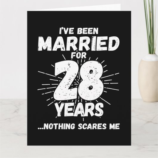 28結婚した年おもしろい28結婚周年 カード (正面)