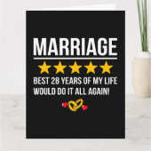 28結婚した年かわいい28結婚周年 カード (正面)