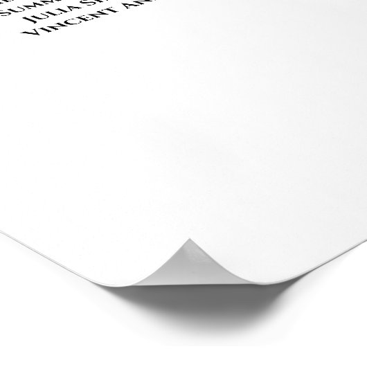 28表ティール（緑がかった色）ボー結婚ホフローラ座席表 ポスター (角)