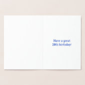 28誕生日はっきりした「28歳！」 ゴールドフォイルカード 箔カード (内部)