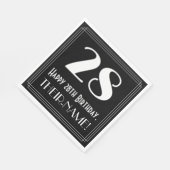 28誕生日インスパイア~アールデコルック"28",名前 スタンダードランチョンナプキン (角)