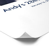 28誕生日フォトカスタムサインインパーティーボード ポスター (角)