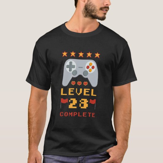 28誕生日レベル28完了 Tシャツ (正面)