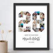 28誕生日第28カスタム号写真コラージュ ポスター