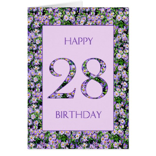 28誕生日紫デイジー (正面)