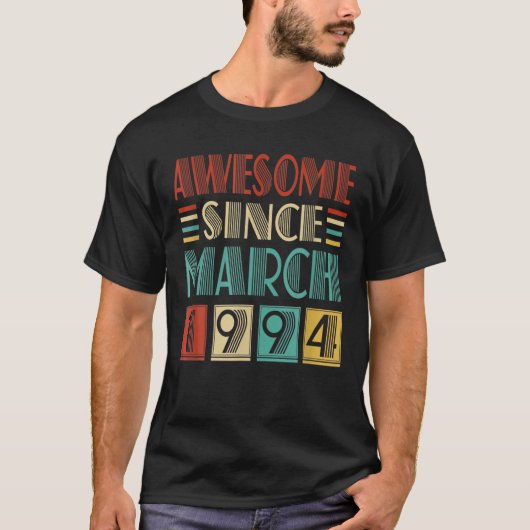 28誕生日199素晴らし年3月以来28歳 Tシャツ (正面)