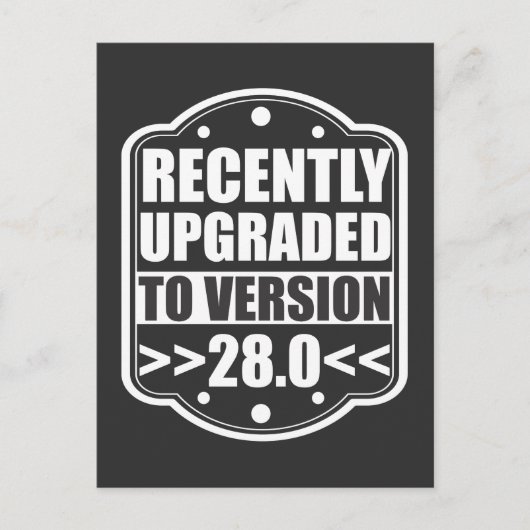 28誕生日28歳1991年パーティー ポストカード (正面)