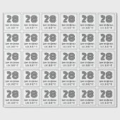 28誕生日:アールデコインスパイアスタイル「28」 +名前 ラッピングペーパー (フラット)