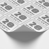 28誕生日:アールデコインスパイアスタイル「28」 +名前 ラッピングペーパー (角)