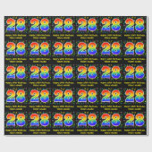 28誕生日:カラフルMusic Symbols, Rainbow 28 ラッピングペーパー (フラット)