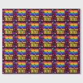 28誕生日:愛するハートパターン、虹# 28 ラッピングペーパー (フラット)