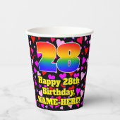 28誕生日:愛するハートパターン, Rainbow 28 紙コップ (正面)