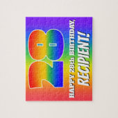 28誕生日— 数々の – 色のレインボーパターン「28」 ジグソーパズル (縦)