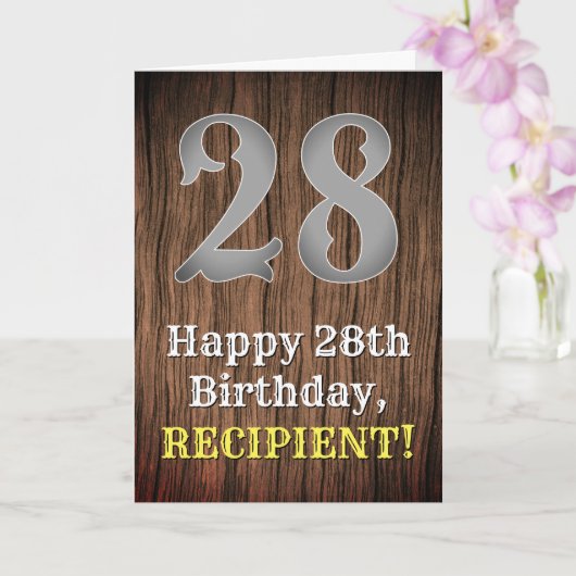 28誕生日: Country インスパイア Western  Look, Name カード (蘭)