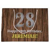 28誕生日: Country インスパイア Western  Look, Name ラージペーパーバッグ (正面)