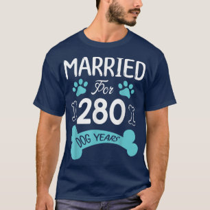280犬年結婚 40周年結婚記念日 Tシャツ