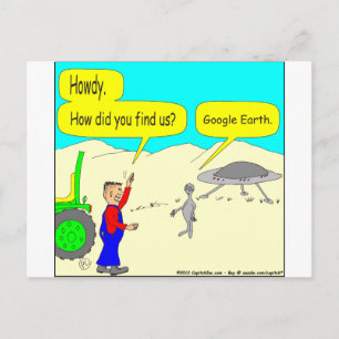 280 Google Earthの色の漫画 ポストカード