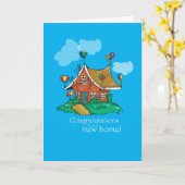 2857おめでとうバルーンハウス カード (黄色い花)