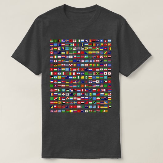 287年世界国旗のinter tシャツ (デザイン正面)