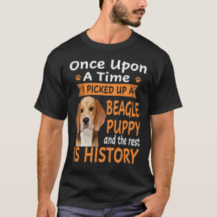 288 ワン・アポン・ア・タイム - ビーグル子犬 Tシャツ