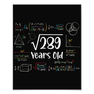 289 17誕生日17歳のギフトの平方根 フォトプリント