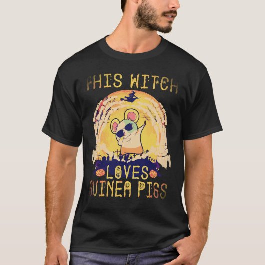 28 この魔女はモルモットが大好き ハロウィン Tシャツ (正面)