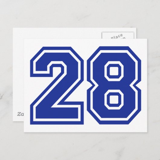 28 – 数値 ポストカード (正面/裏面)