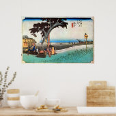 28.袋井宿、広重袋井宿、広重、浮世絵 ポスター (キッチン)