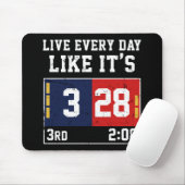 28-3サッカーのように毎日を生きる マウスパッド (マウス)