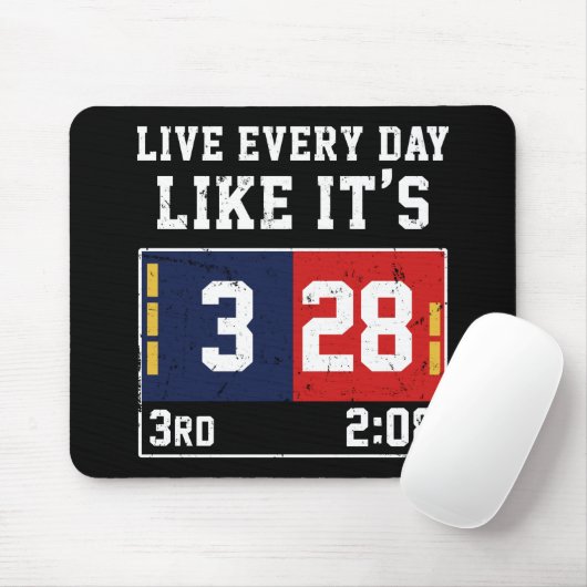 28-3サッカーのように毎日を生きる マウスパッド (マウス)