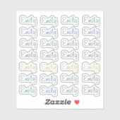 28 Custom Modern 4/5 Letters Name Word Neutral  シール (シート)