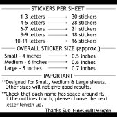 28 Custom Modern 4/5 Letters Name Word Trendy シール