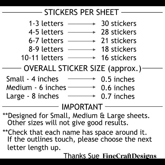 28 Custom Modern 4/5 Letters Name Word Trendy シール