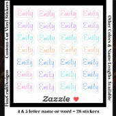 28 Custom Modern 4/5 Letters Name Word Trendy シール