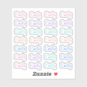 28 Custom Modern 4/5 Letters Name Word Trendy シール (シート)