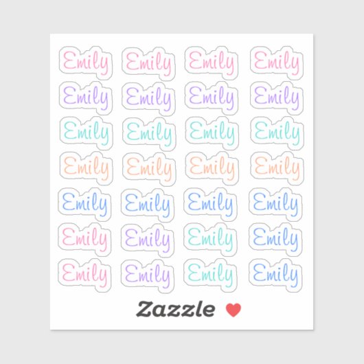 28 Custom Modern 4/5 Letters Name Word Trendy シール (シート)