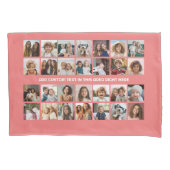 28 Photo Collage Grid - 1文字ボックス – バラ 枕カバー (正面)