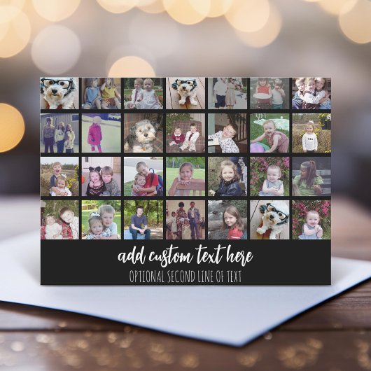 28 Photo Collage Grid - 2文字ボックスグリーティングカード