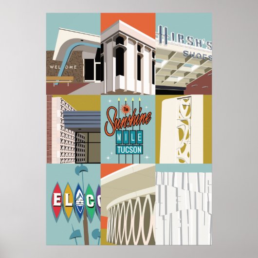 28"x20" Sunshine Mile - Tucson, Arizona ポスター (正面)