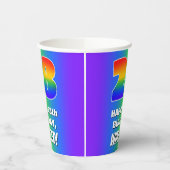 28th Birthday: Colorful, Fun Rainbow Pattern # 28 紙コップ (左)