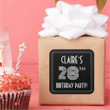 28th Birthday Party:アールデコスタイルと名前をカスタムする