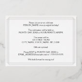 28th Birthday Party —アールデコスタイル「28」 & Name 箔招待状 (裏面)