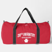 28th Infantry Division Tribute Personalized Red ダッフルバッグ (正面)