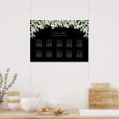 28x20" 8人掛けテーブル10卓 座席表ポスター ポスター (キッチン)