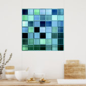 28x28までのガラスのタイルのモザイクポスター ポスター (キッチン)