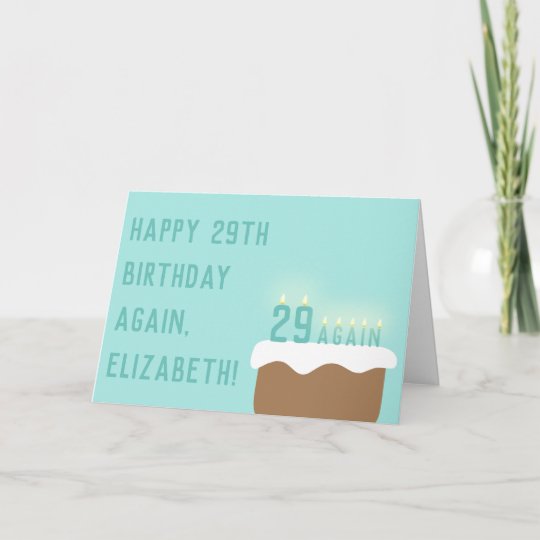 29おもしろいふたたびお誕生日ケーキのキャンドルかわいい誕生日 カード Zazzle Co Jp
